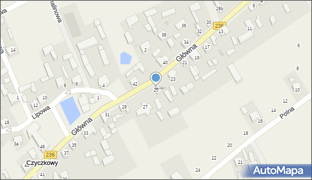 Czyczkowy, Główna, 25, mapa Czyczkowy