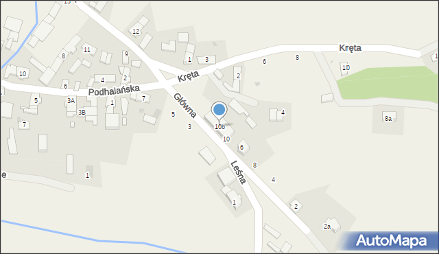Dąbrowa, Główna, 10b, mapa Dąbrowa