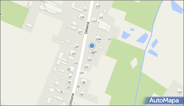 Dąbrówka Wielka, Główna, 106, mapa Dąbrówka Wielka