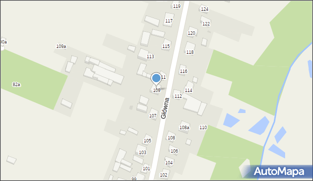Dąbrówka Wielka, Główna, 109, mapa Dąbrówka Wielka