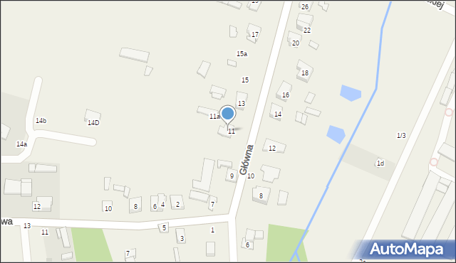 Dąbrówka Wielka, Główna, 11/11a, mapa Dąbrówka Wielka