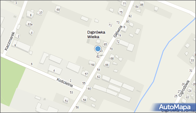 Dąbrówka Wielka, Główna, 61, mapa Dąbrówka Wielka