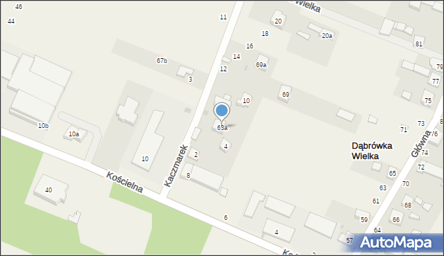 Dąbrówka Wielka, Główna, 63a, mapa Dąbrówka Wielka