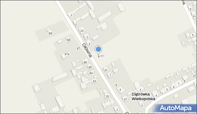 Dąbrówka Wielkopolska, Główna, 5, mapa Dąbrówka Wielkopolska