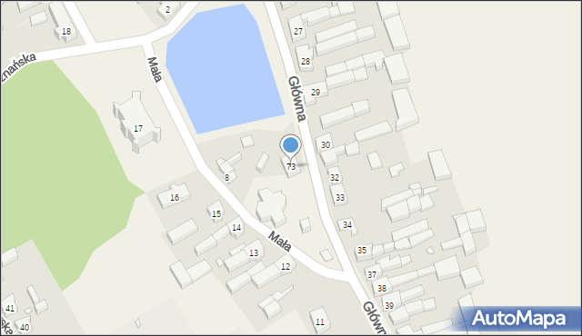 Dąbrówka Wielkopolska, Główna, 73, mapa Dąbrówka Wielkopolska