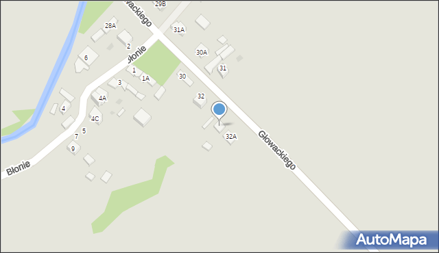 Daleszyce, Głowackiego Bartosza, 32B, mapa Daleszyce