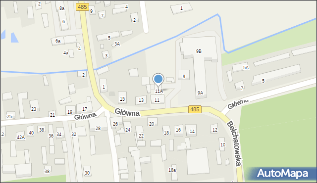 Dłutów, Główna, 11A, mapa Dłutów