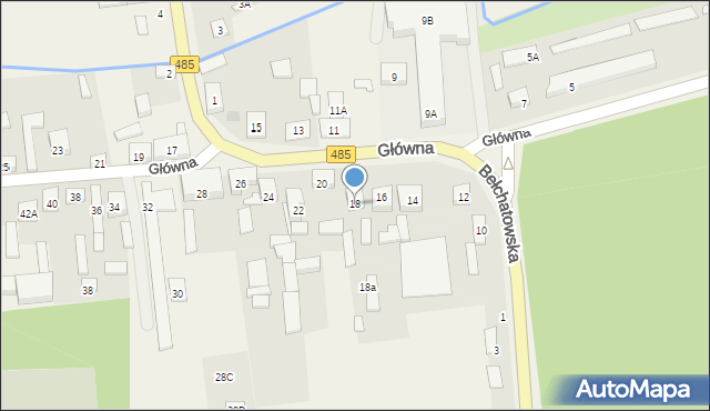 Dłutów, Główna, 18, mapa Dłutów