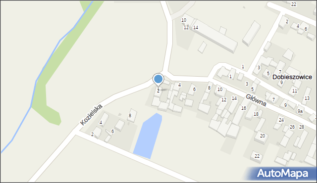 Dobieszowice, Główna, 2, mapa Dobieszowice