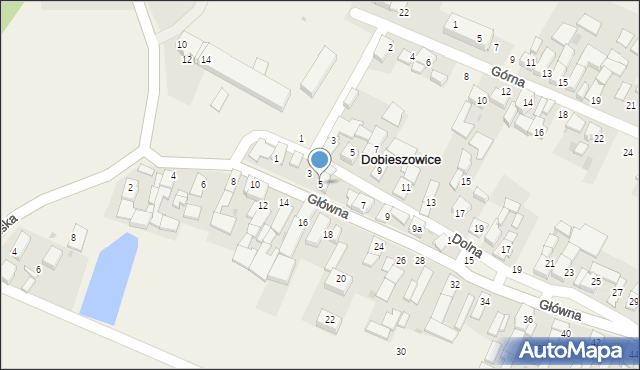 Dobieszowice, Główna, 5, mapa Dobieszowice