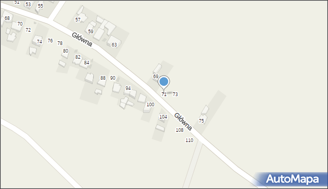 Dobieszowice, Główna, 71, mapa Dobieszowice