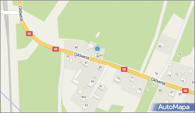 Dobieszyn, Główna, 84, mapa Dobieszyn