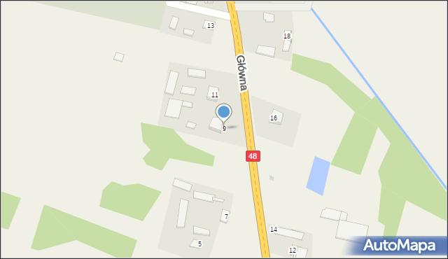 Dobieszyn, Główna, 9, mapa Dobieszyn