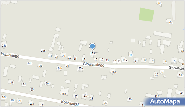 Dobre, Głowackiego, 17A, mapa Dobre