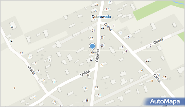 Dobrowoda, Główna, 30, mapa Dobrowoda