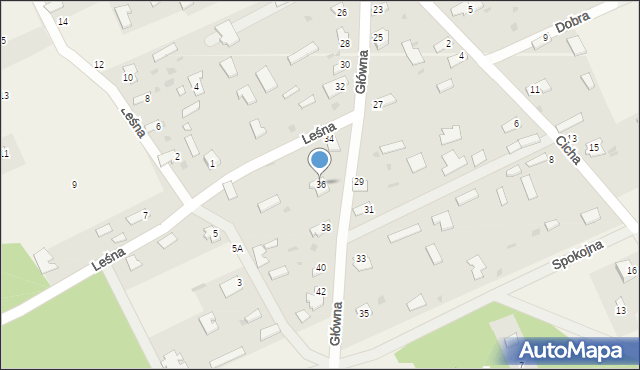 Dobrowoda, Główna, 36, mapa Dobrowoda