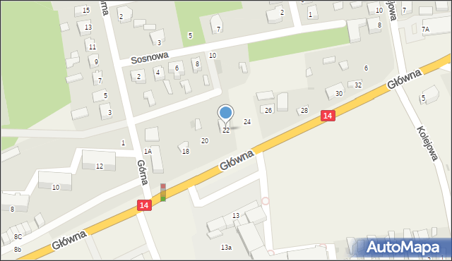 Domaniewice, Główna, 22, mapa Domaniewice