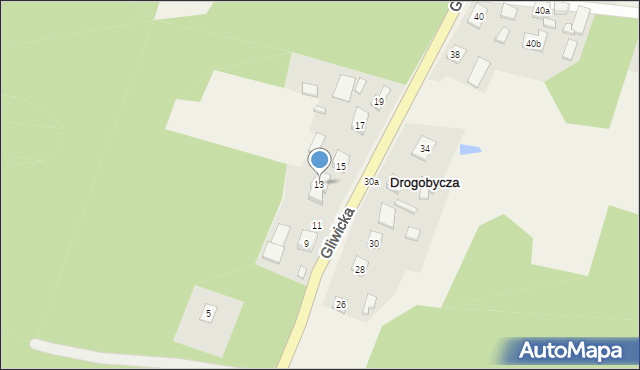 Drogobycza, Gliwicka, 13, mapa Drogobycza