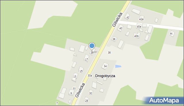 Drogobycza, Gliwicka, 19, mapa Drogobycza