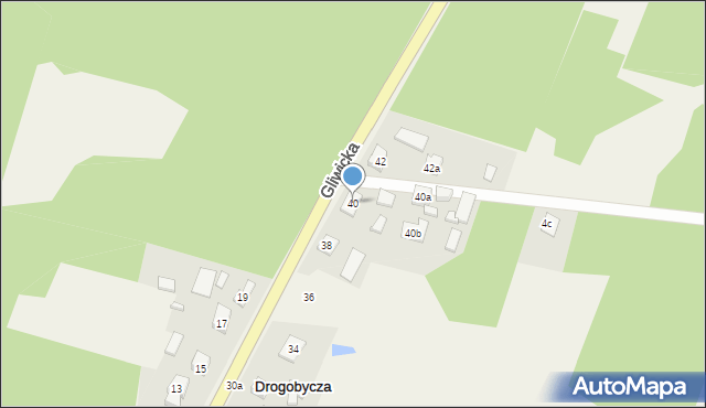 Drogobycza, Gliwicka, 40, mapa Drogobycza