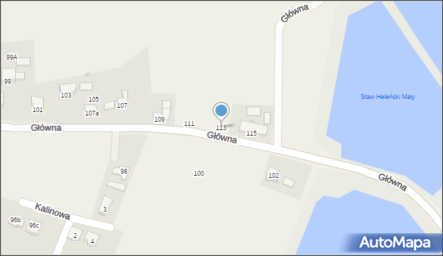 Drogomyśl, Główna, 113, mapa Drogomyśl