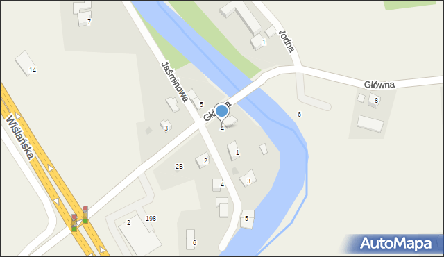 Drogomyśl, Główna, 4, mapa Drogomyśl