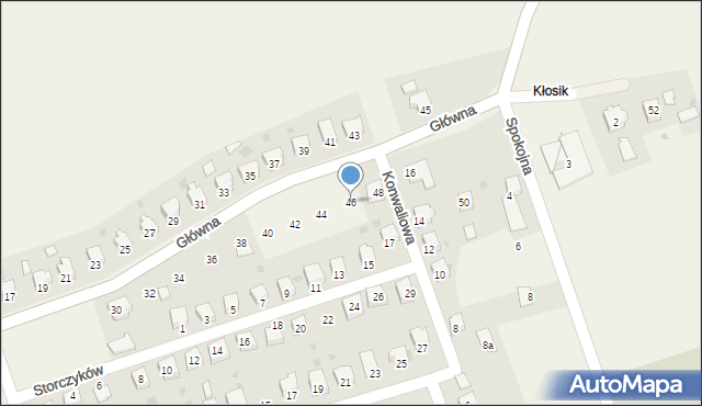 Drogomyśl, Główna, 46, mapa Drogomyśl