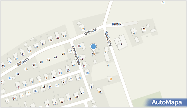 Drogomyśl, Główna, 50, mapa Drogomyśl