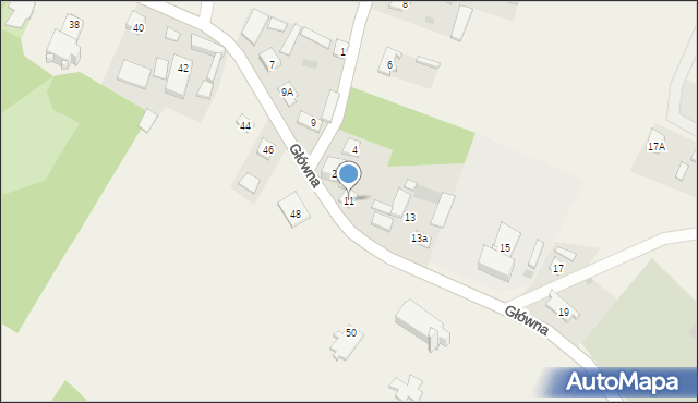 Drozdowo, Główna, 11, mapa Drozdowo