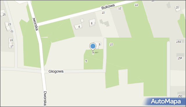 Dziechciniec, Głogowa, 7, mapa Dziechciniec