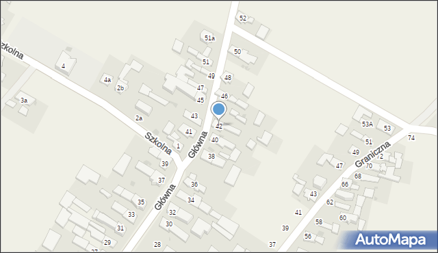 Dziedzice, Główna, 42, mapa Dziedzice