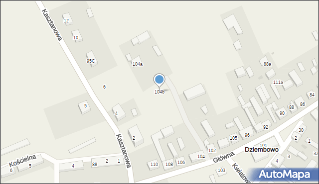 Dziembowo, Główna, 104b, mapa Dziembowo