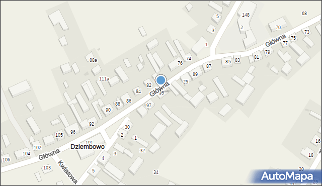 Dziembowo, Główna, 95, mapa Dziembowo