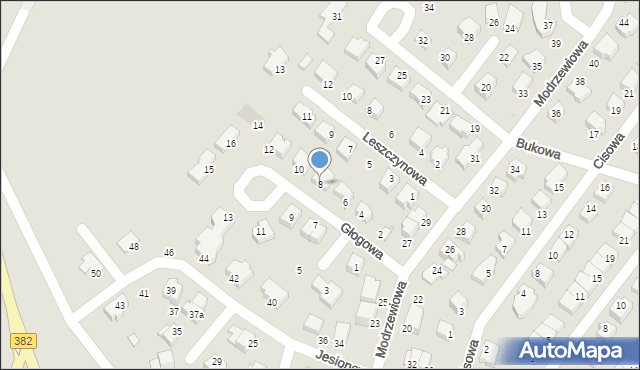 Dzierżoniów, Głogowa, 8, mapa Dzierżoniów