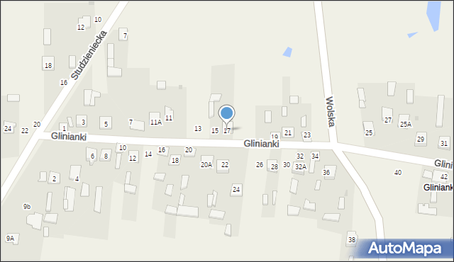 Fałków, Glinianki, 17, mapa Fałków