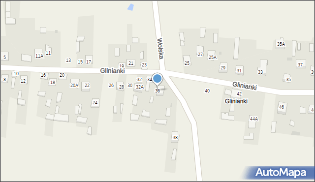 Fałków, Glinianki, 36, mapa Fałków