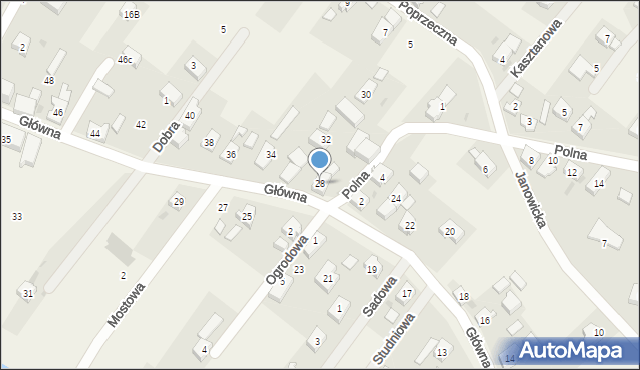 Gajków, Główna, 28, mapa Gajków