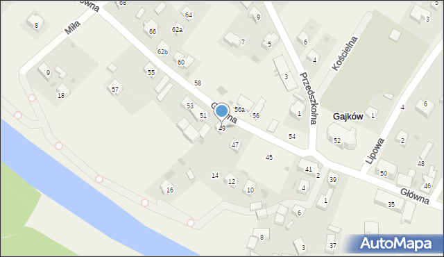 Gajków, Główna, 49, mapa Gajków