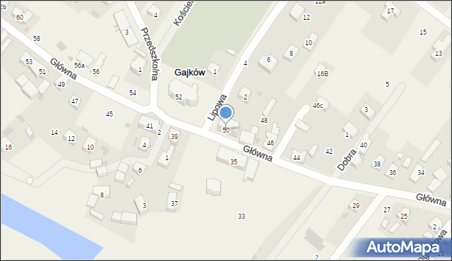 Gajków, Główna, 50, mapa Gajków