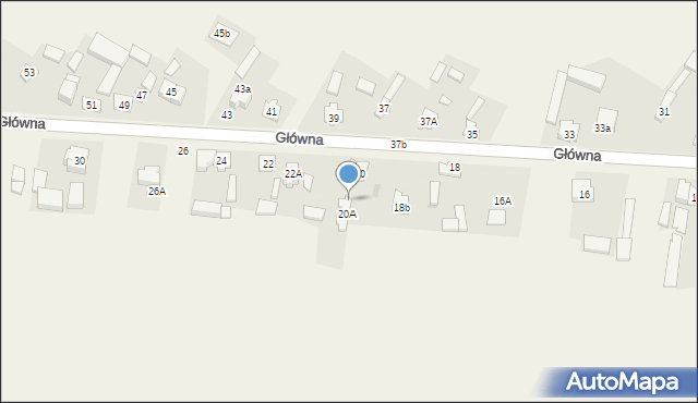 Gałków Duży, Główna, 20B, mapa Gałków Duży