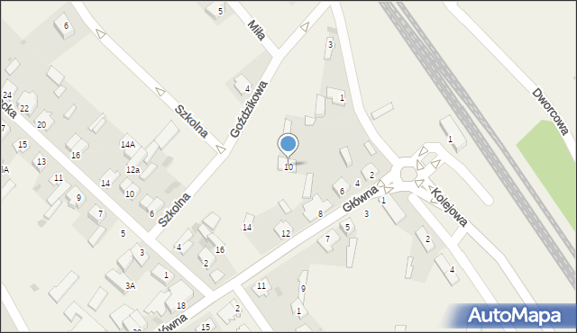 Gąsocin, Główna, 10, mapa Gąsocin