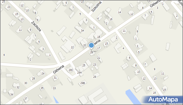 Gąsocin, Główna, 19, mapa Gąsocin