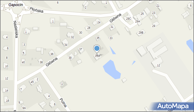 Gąsocin, Główna, 35A, mapa Gąsocin