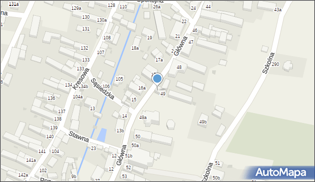Gaworzyce, Główna, 49/2, mapa Gaworzyce