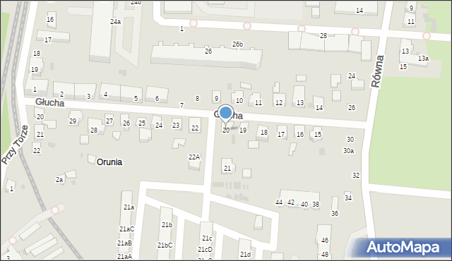 Gdańsk, Głucha, 20, mapa Gdańska