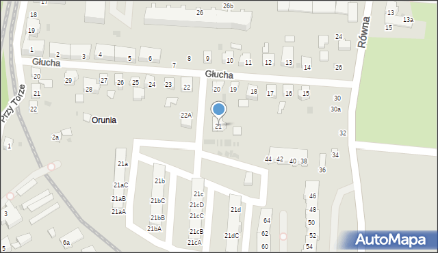 Gdańsk, Głucha, 21, mapa Gdańska