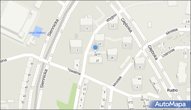 Gdańsk, Głęboka, 19, mapa Gdańska