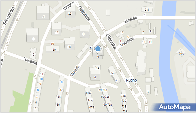 Gdańsk, Głęboka, 6, mapa Gdańska