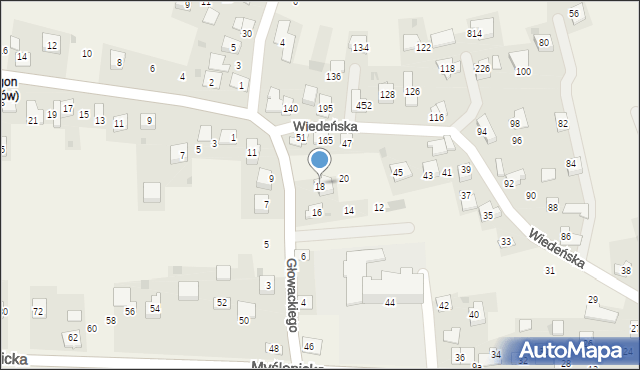 Gdów, Głowackiego Bartosza, 18, mapa Gdów