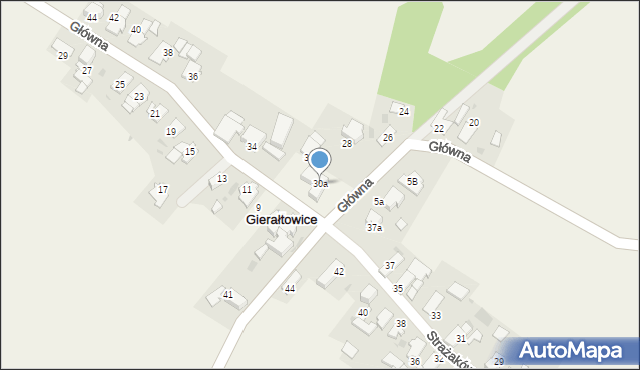 Gierałtowice, Główna, 30a, mapa Gierałtowice
